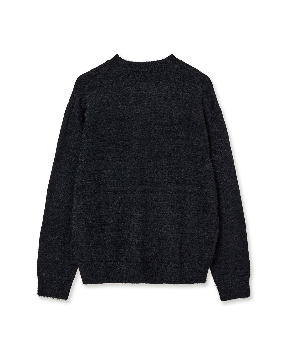 에이이에이이(AEAE) WEB LOGO HAIRY KNIT [BLACK]