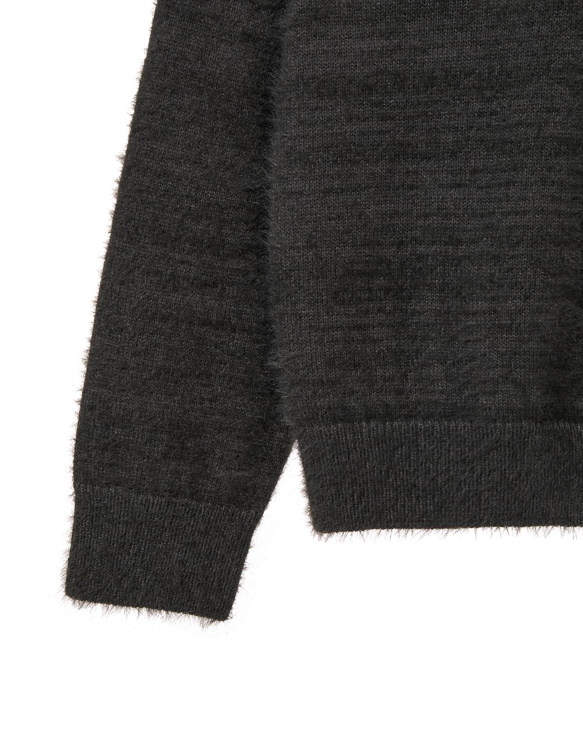 에이이에이이(AEAE) WEB LOGO HAIRY KNIT [CHARCOAL]
