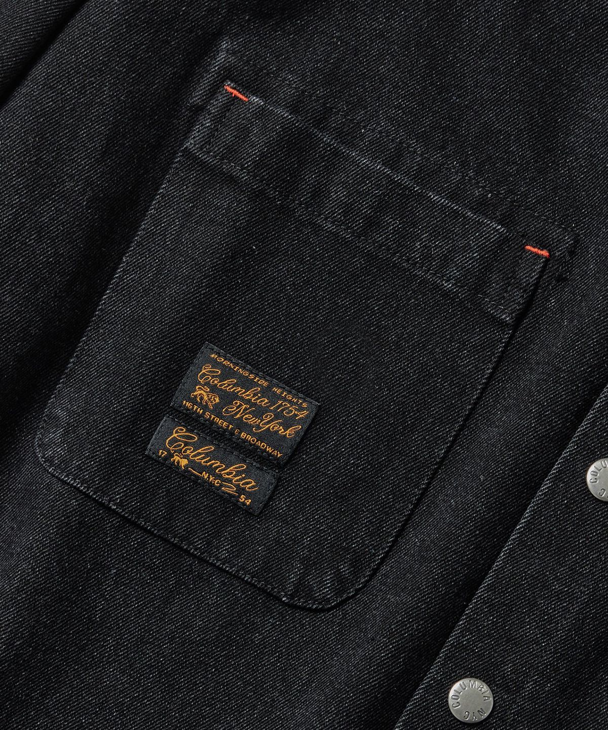 컬럼비아 유니버시티(COLUMBIA UNIVERSITY) SL-LABEL OVER-FIT DENIM SHIRTS 블랙데님