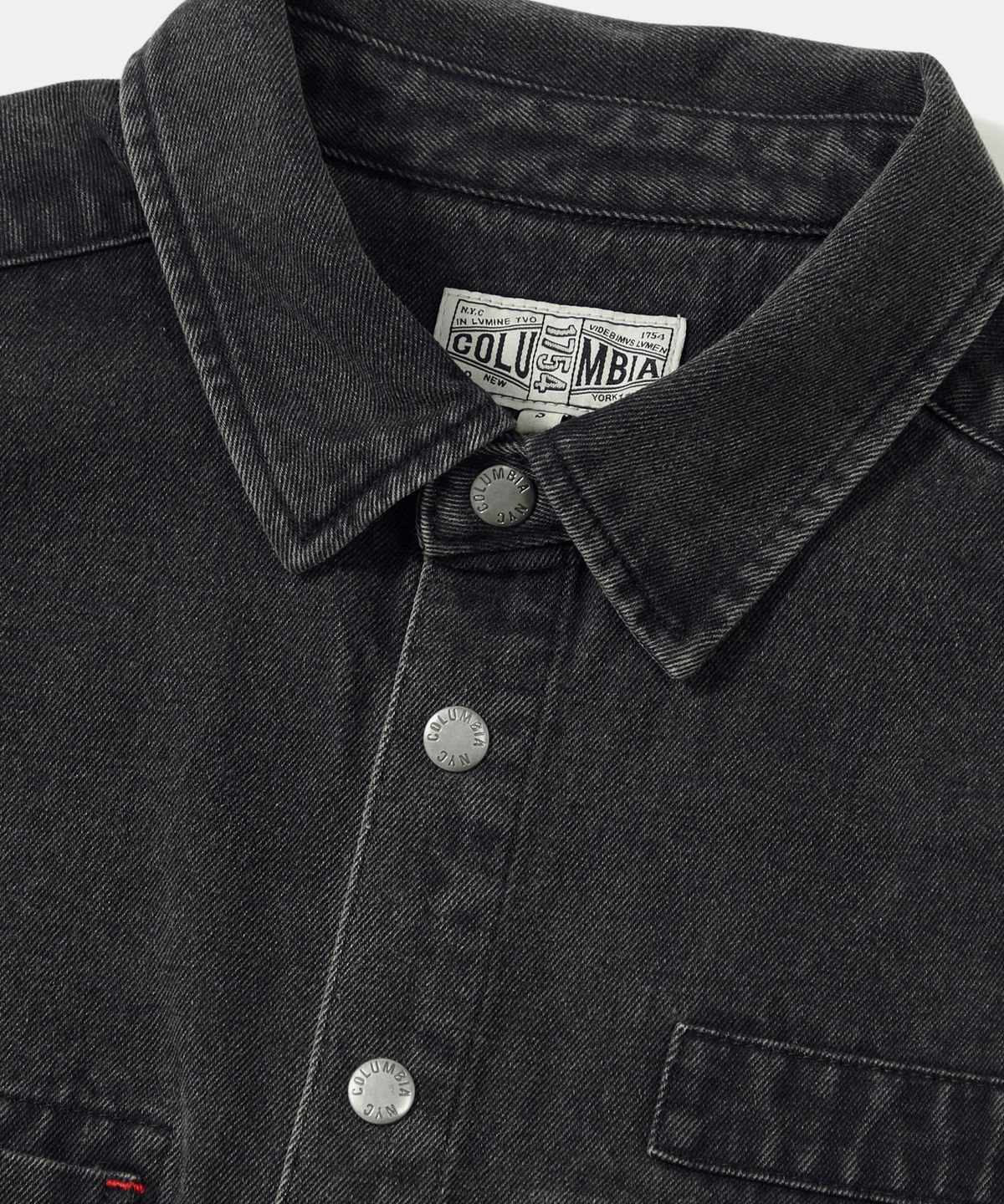 컬럼비아 유니버시티(COLUMBIA UNIVERSITY) SL-LABEL OVER-FIT DENIM SHIRTS 그레이데님