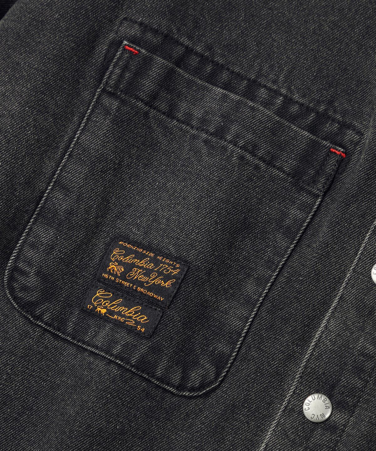 컬럼비아 유니버시티(COLUMBIA UNIVERSITY) SL-LABEL OVER-FIT DENIM SHIRTS 그레이데님