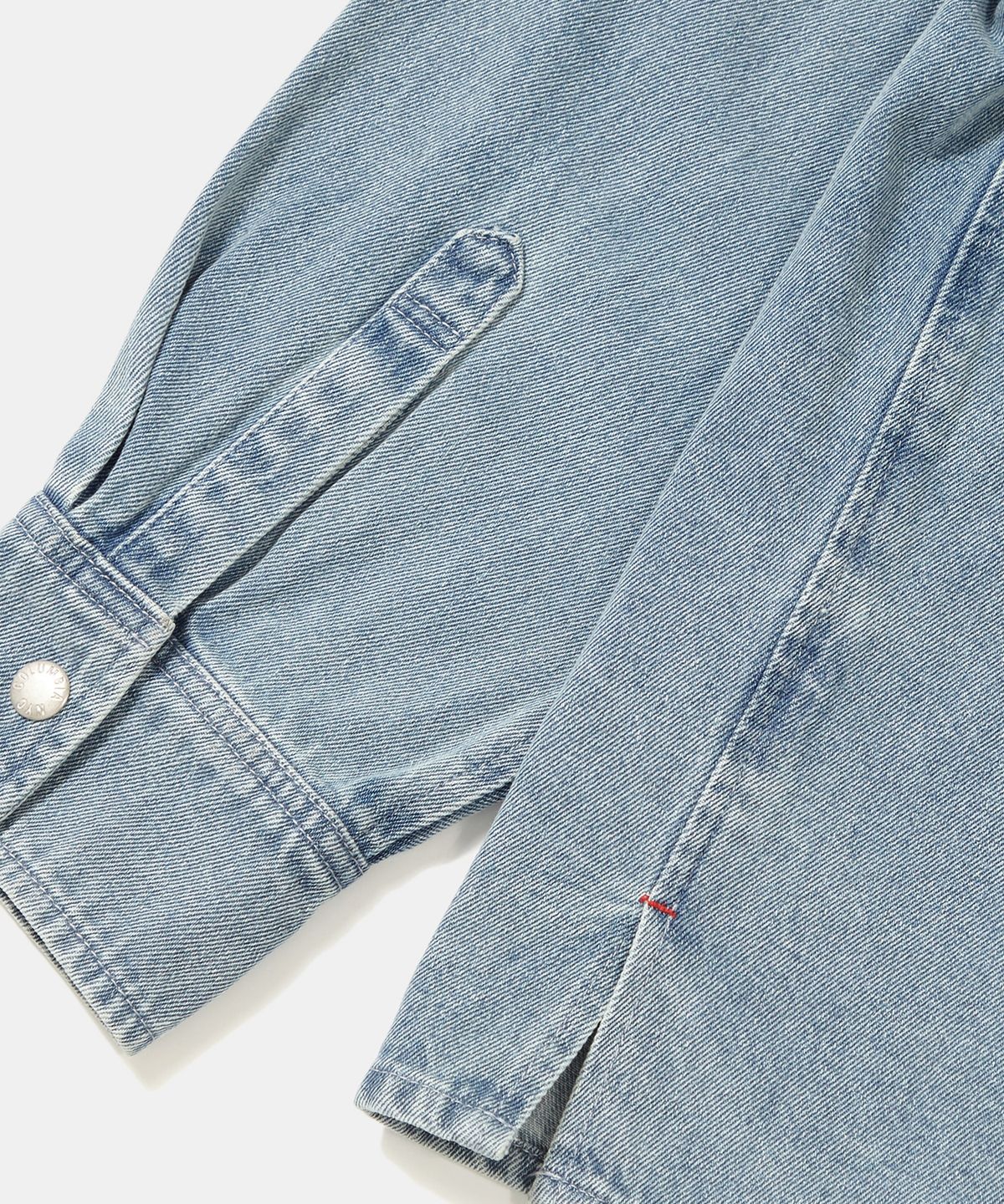 컬럼비아 유니버시티(COLUMBIA UNIVERSITY) SL-LABEL OVER-FIT DENIM SHIRTS 라이트데님