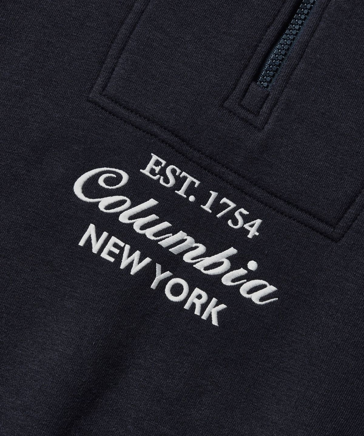 컬럼비아 유니버시티(COLUMBIA UNIVERSITY) CU BIG SCRIPT TERRY H/ZIP SWEATSHIRTS 크라운네이비