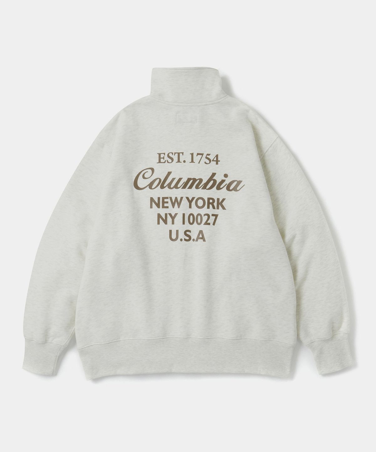 컬럼비아 유니버시티(COLUMBIA UNIVERSITY) CU BIG SCRIPT TERRY H/ZIP SWEATSHIRTS 오트밀