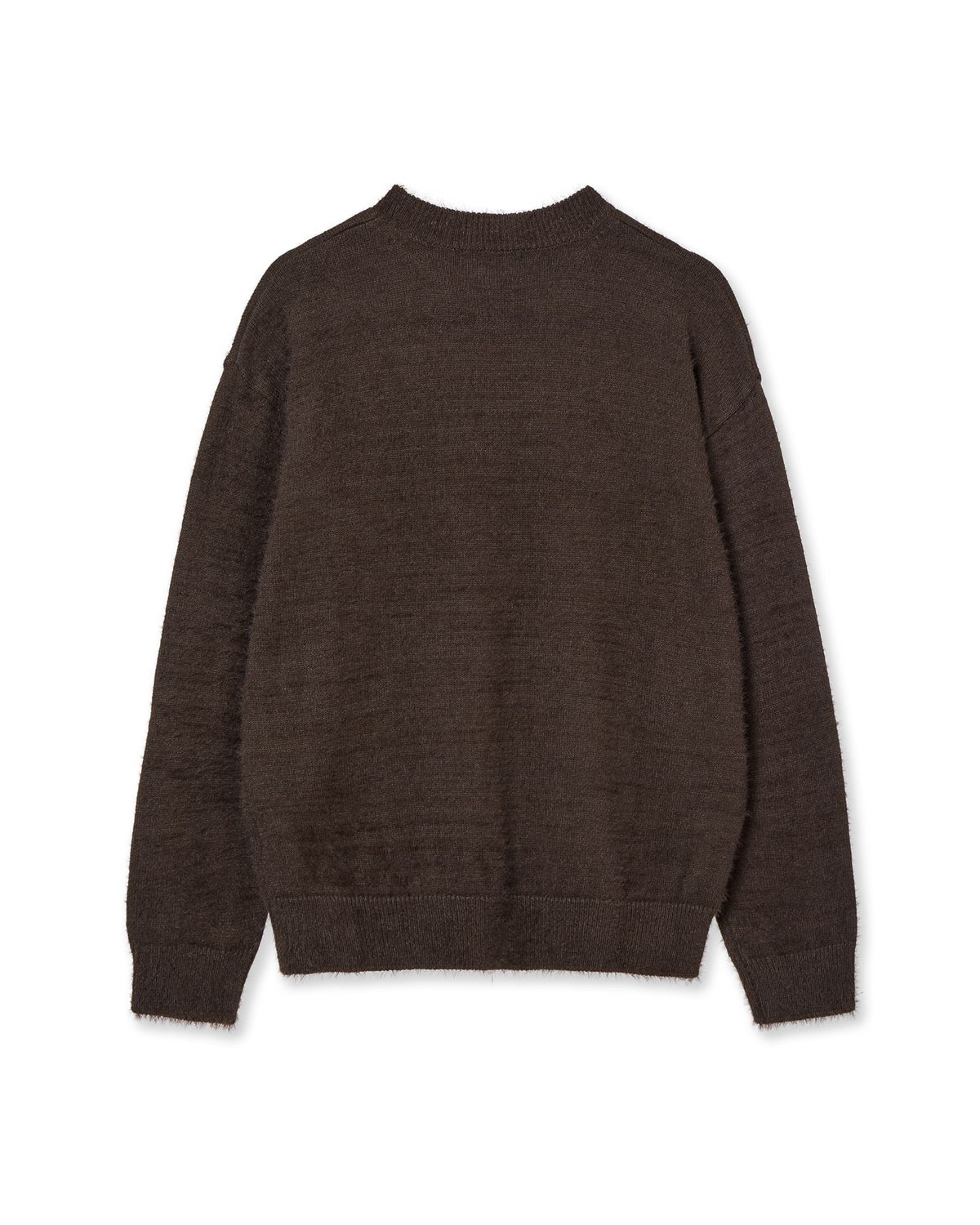 에이이에이이(AEAE) WEB LOGO HAIRY KNIT [BROWN]