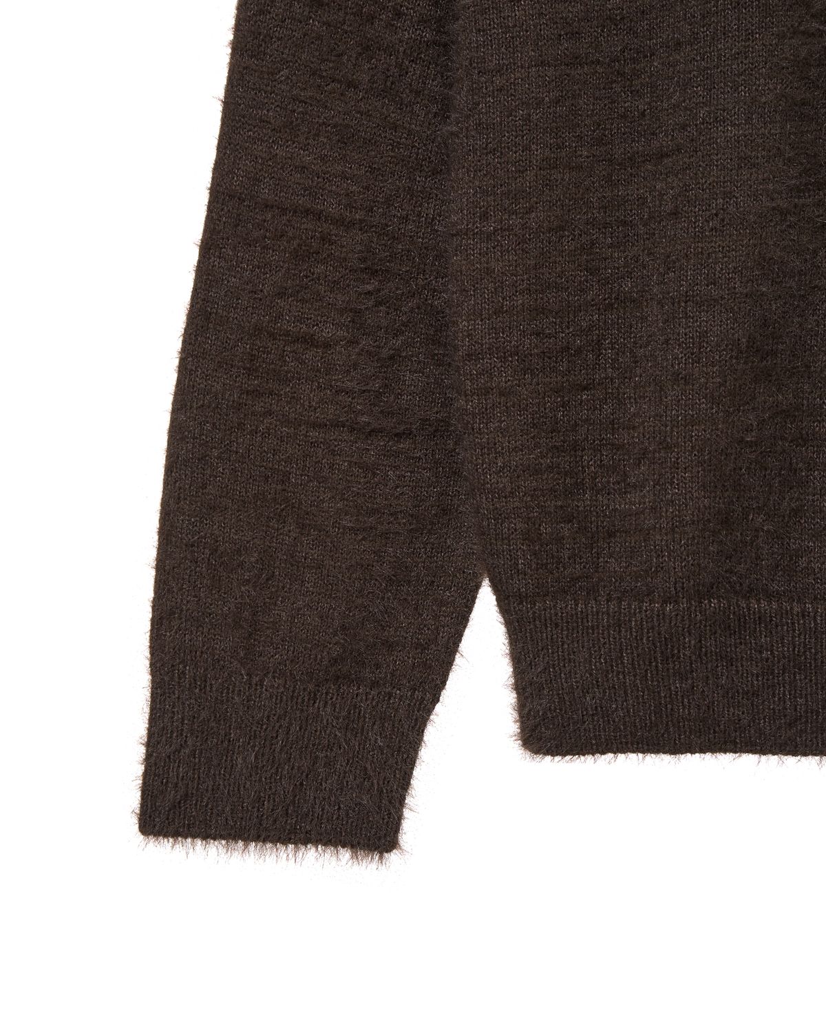 에이이에이이(AEAE) WEB LOGO HAIRY KNIT [BROWN]