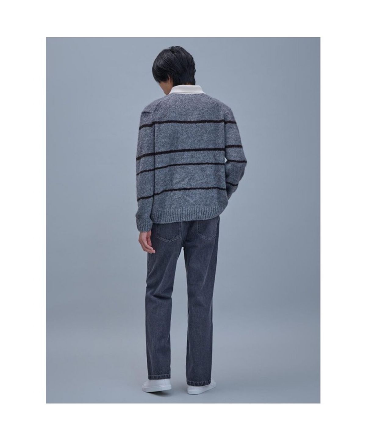 시프트지(SHIFT.G) Fuzzy Pattern Sweater  Grey