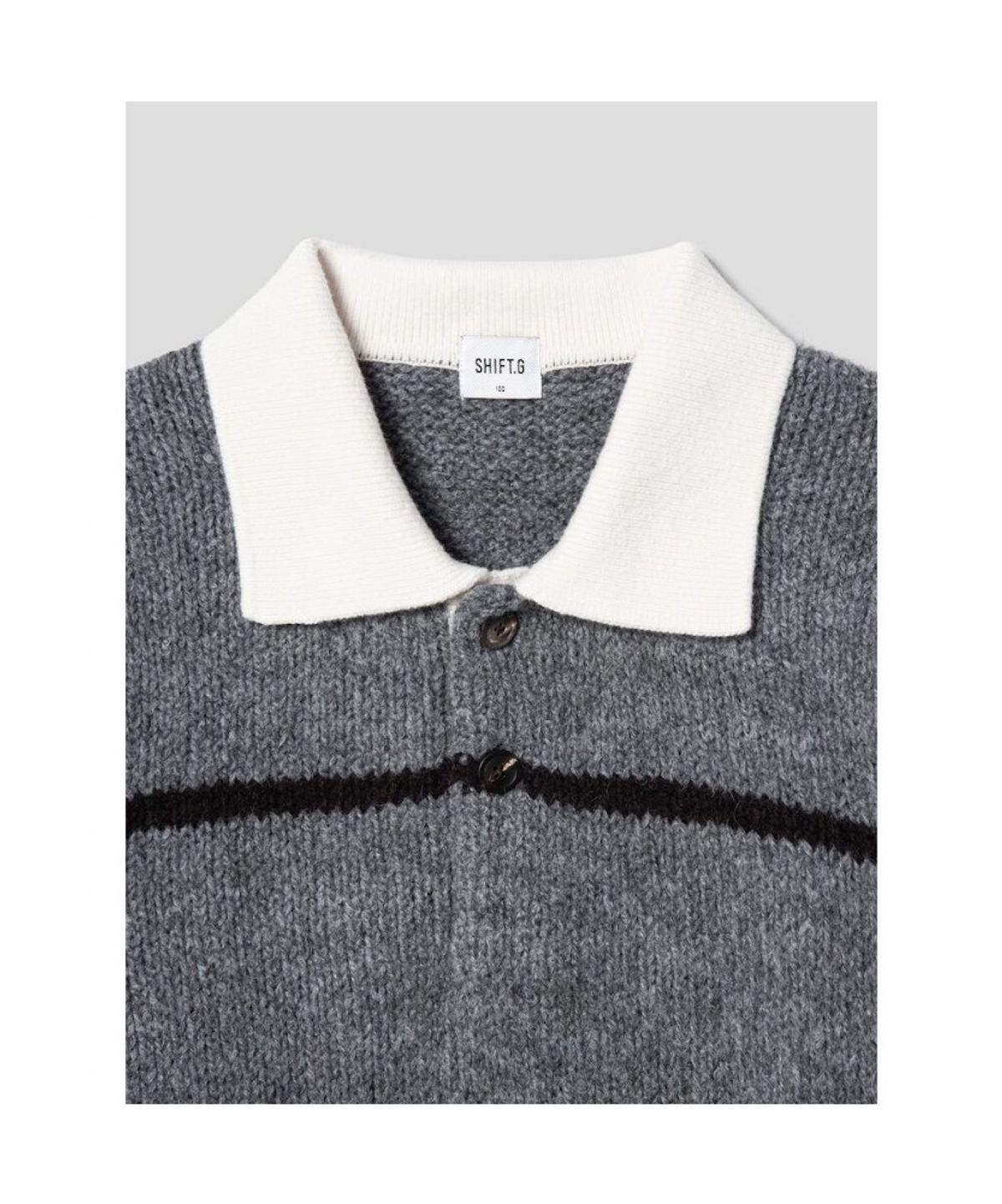시프트지(SHIFT.G) Fuzzy Pattern Sweater  Grey