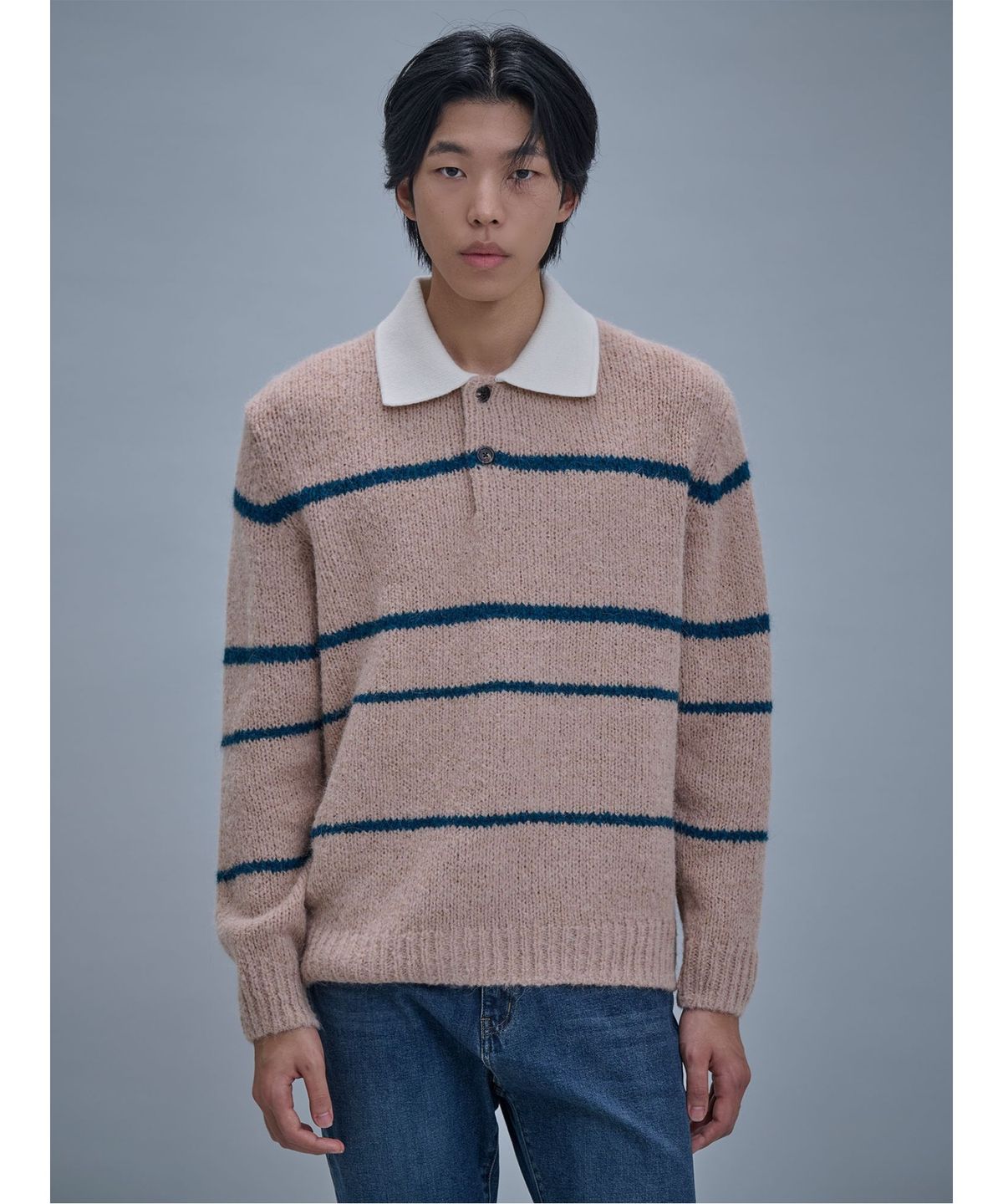 시프트지(SHIFT.G) Fuzzy Pattern Sweater  Beige