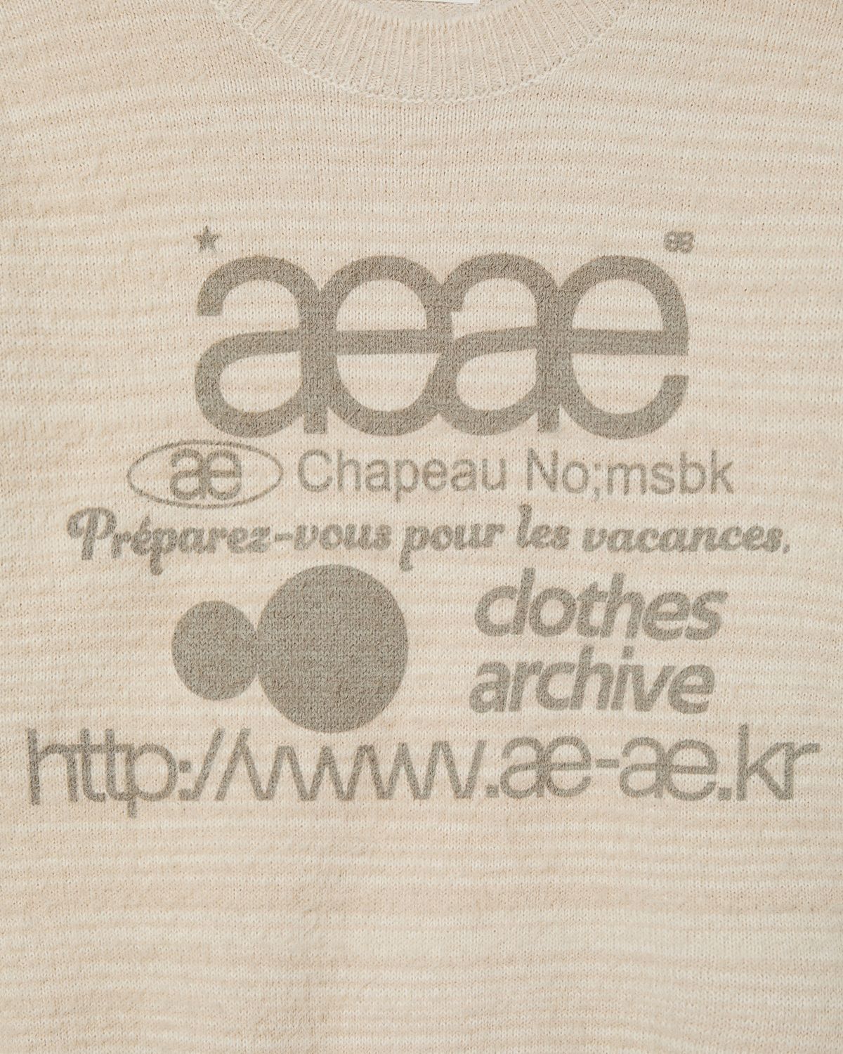 에이이에이이(AEAE) WEB LOGO HAIRY KNIT [IVORY]