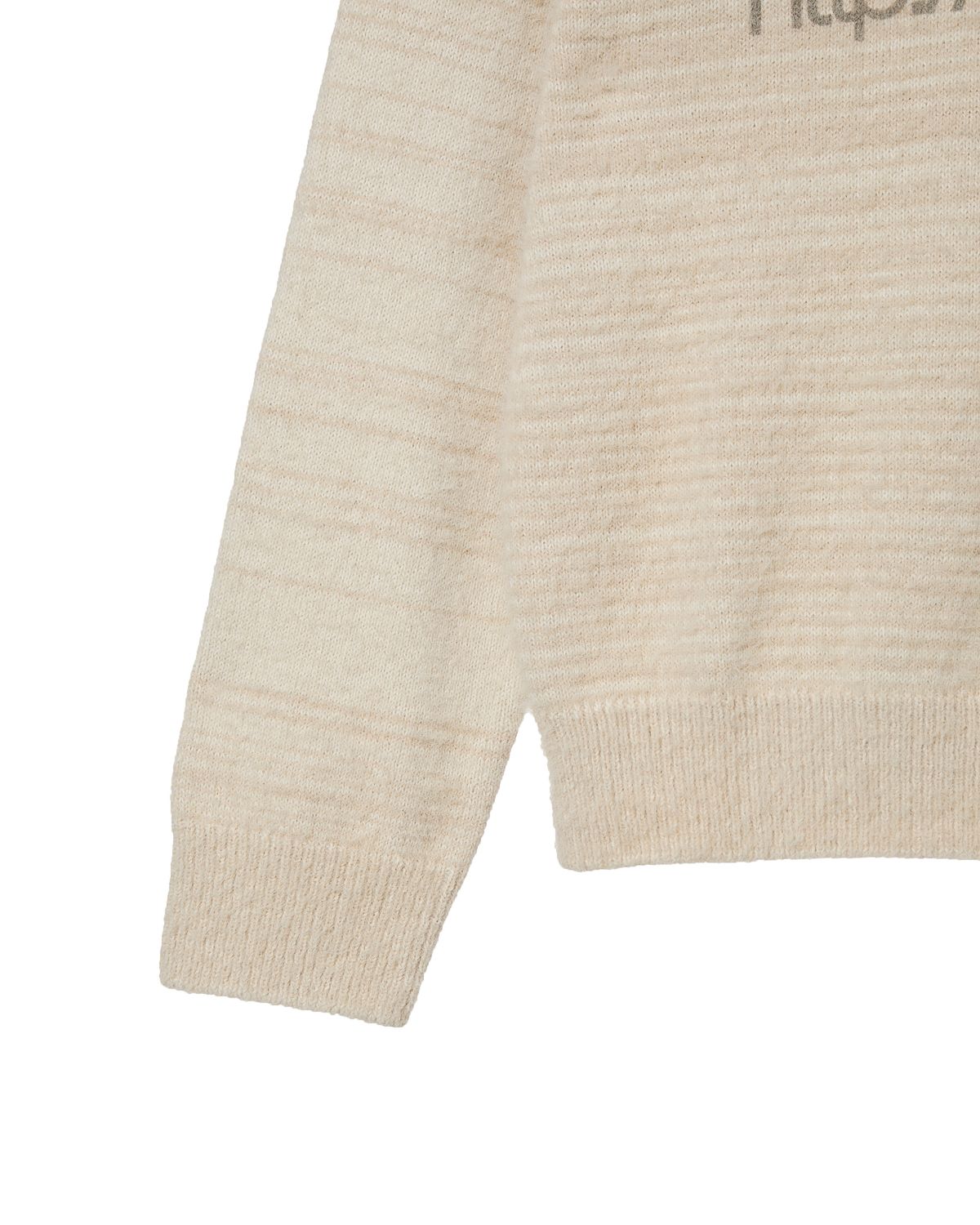 에이이에이이(AEAE) WEB LOGO HAIRY KNIT [IVORY]