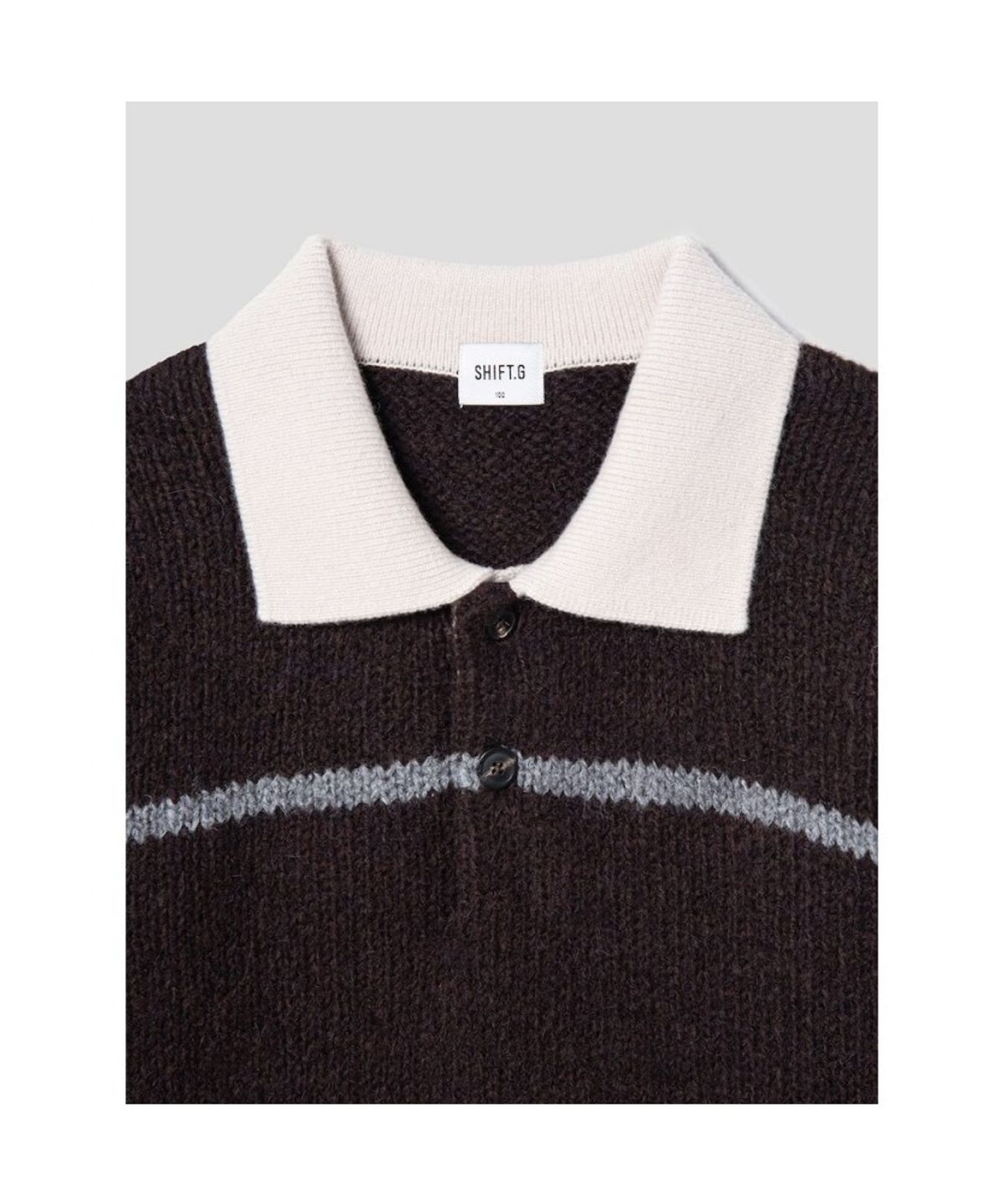 시프트지(SHIFT.G) Fuzzy Pattern Sweater  Brown