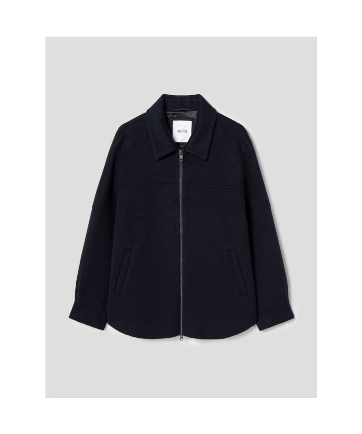 시프트지(SHIFT.G) Wool Blended Overfit Shirket  Navy