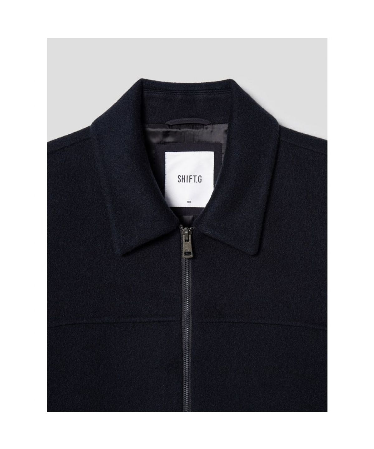 시프트지(SHIFT.G) Wool Blended Overfit Shirket  Navy