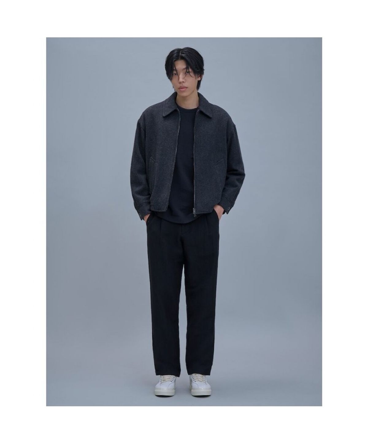 시프트지(SHIFT.G) Wool Blended Overfit Blouson  Ash