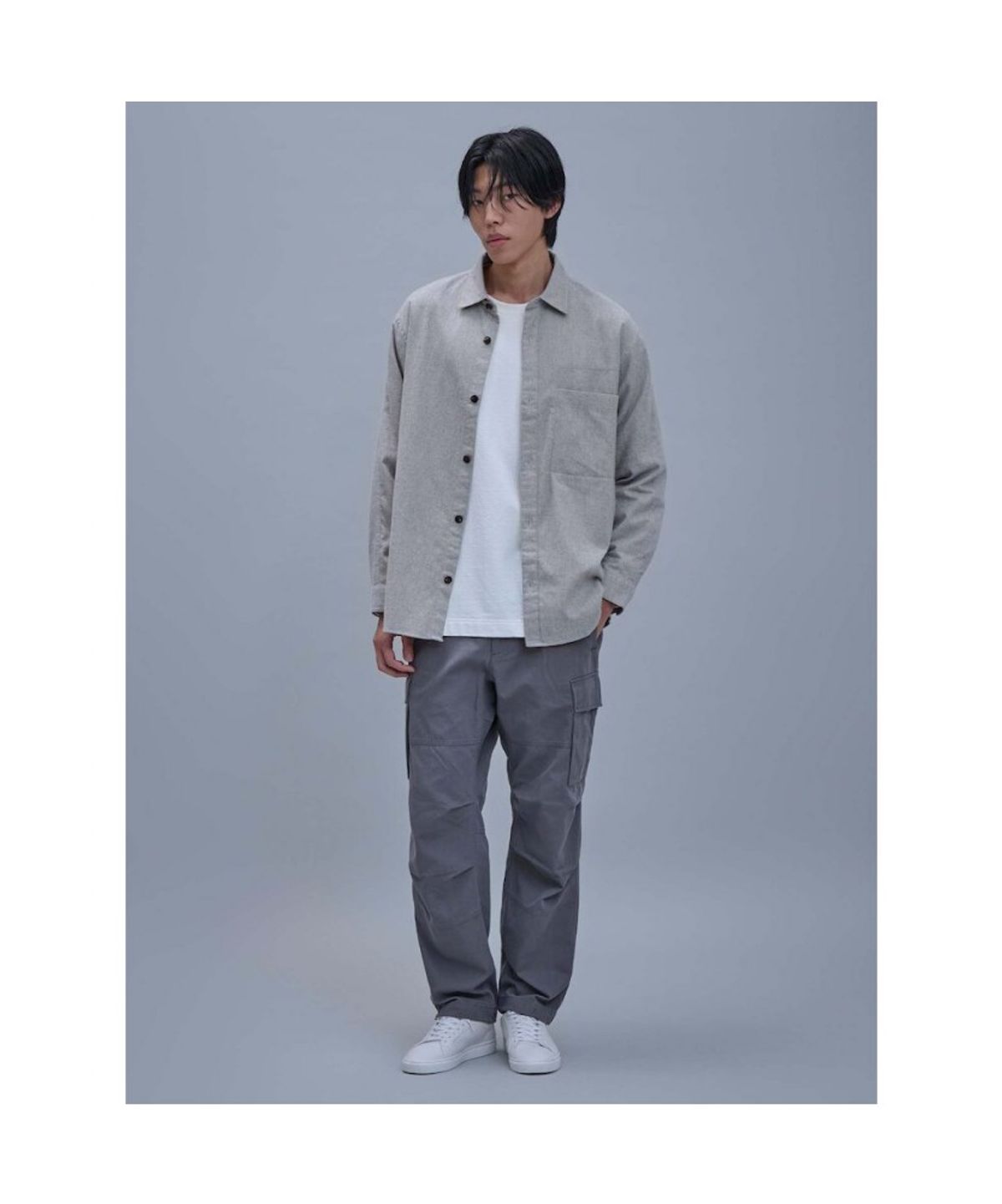 시프트지(SHIFT.G) Brushed Cloud Shirts  Light Grey