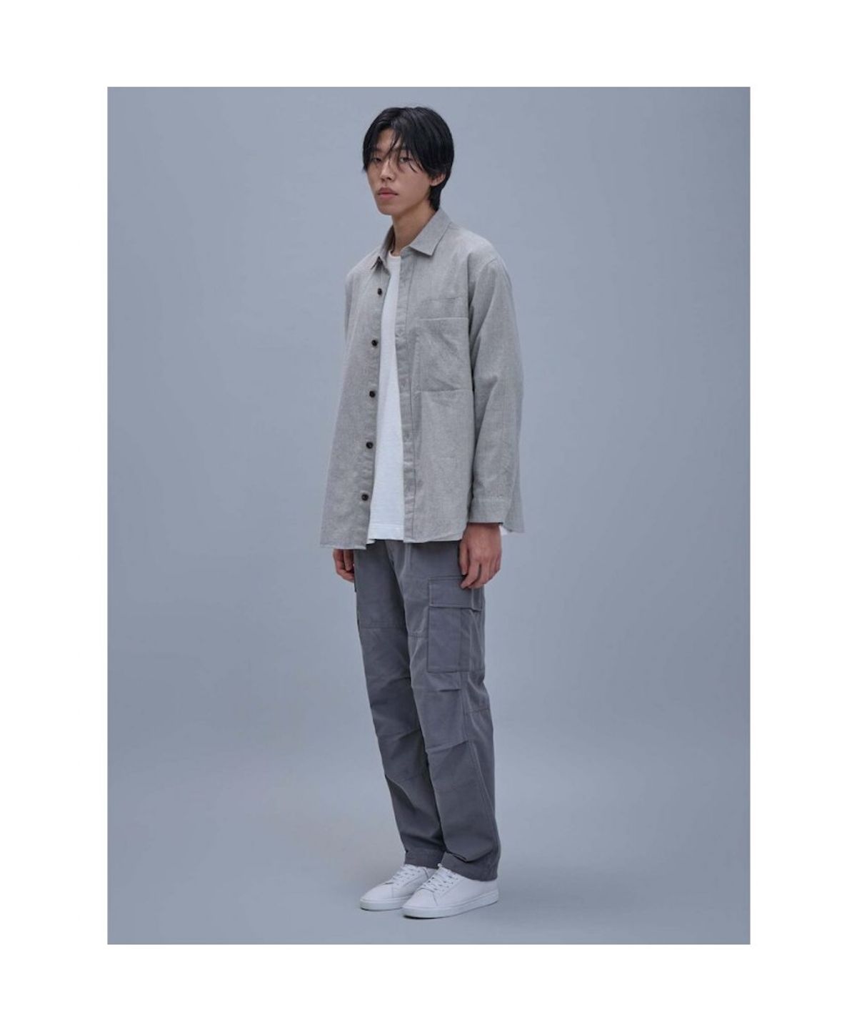 시프트지(SHIFT.G) Brushed Cloud Shirts  Light Grey