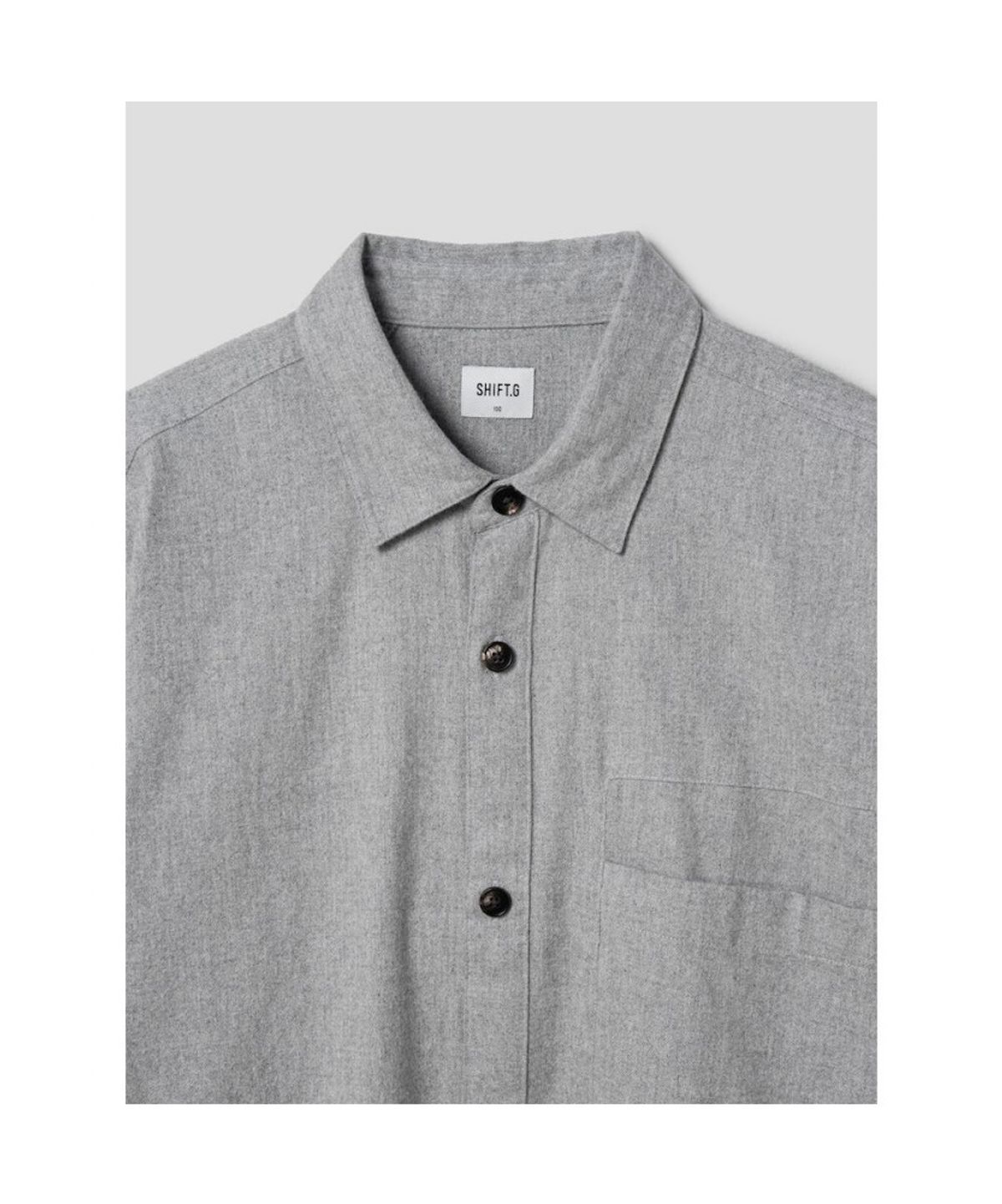 시프트지(SHIFT.G) Brushed Cloud Shirts  Light Grey