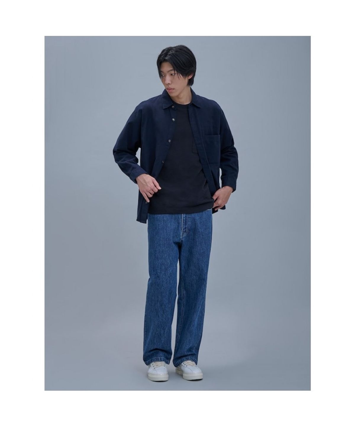 시프트지(SHIFT.G) Brushed Cloud Shirts  Navy