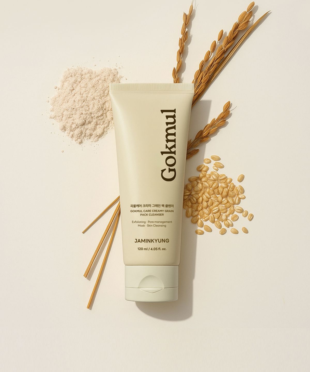 자민경(JAMINKYUNG) 곡물케어 크리미 그레인 팩 클렌저 120ml (2개) [증정: 곡물팩 클렌저 15ml]