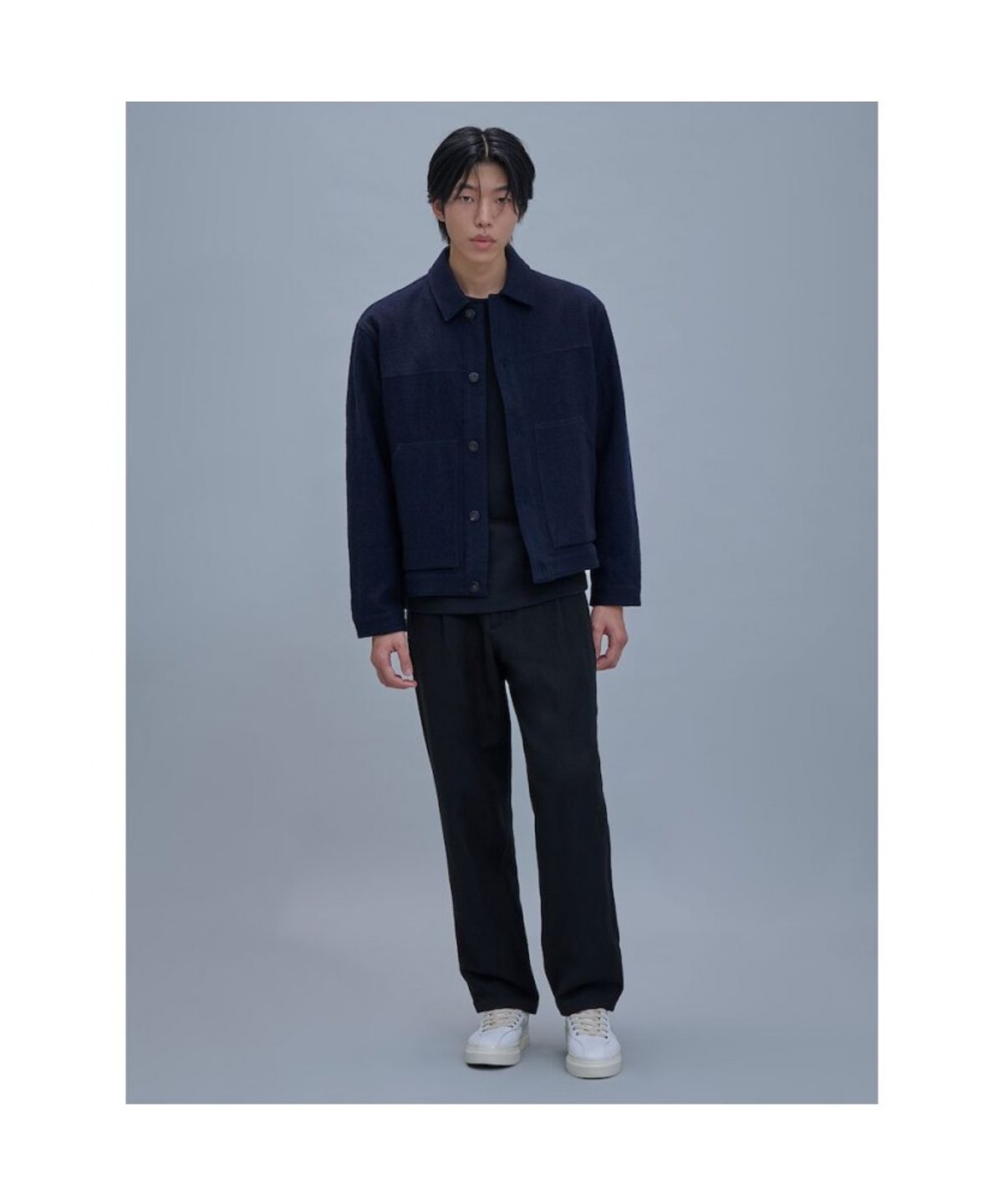 시프트지(SHIFT.G) Wool ZoomIn Shirts  Navy