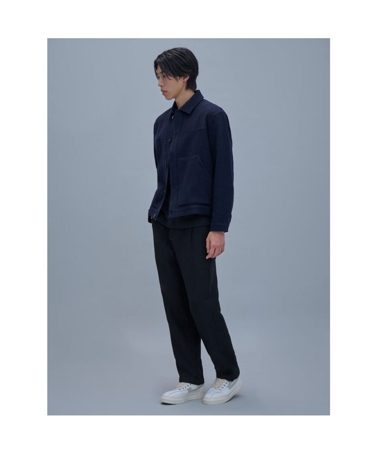 시프트지(SHIFT.G) Wool ZoomIn Shirts  Navy