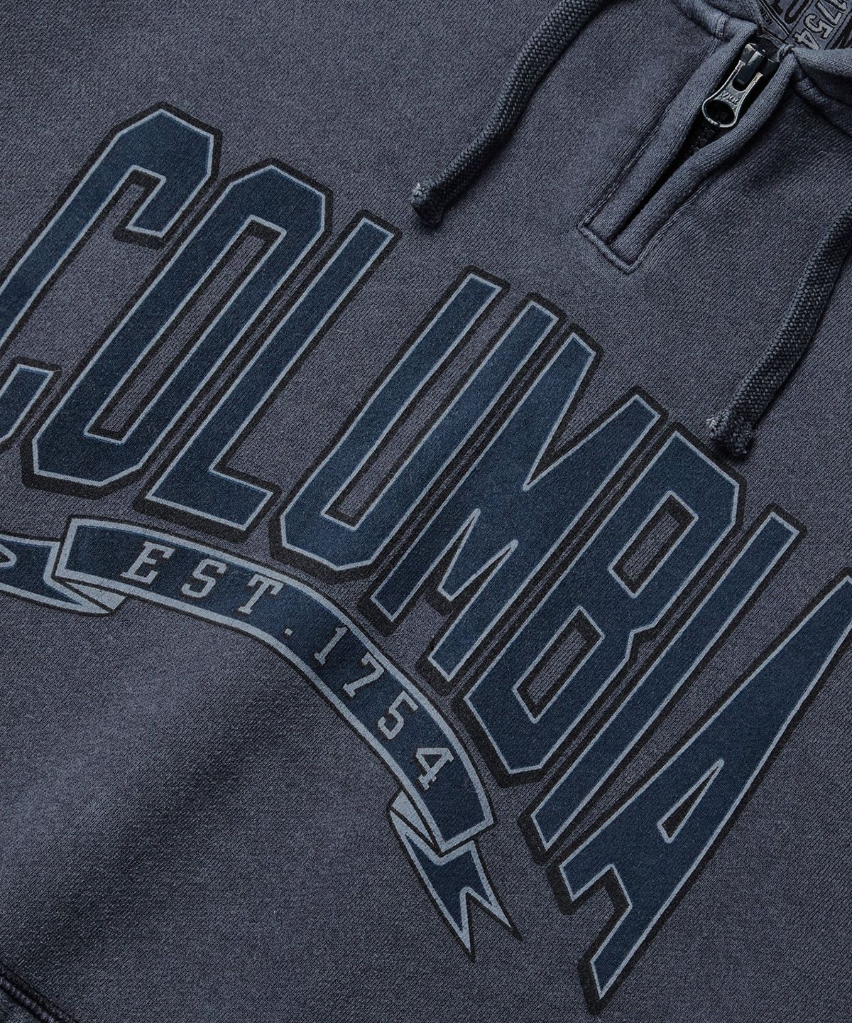 컬럼비아 유니버시티(COLUMBIA UNIVERSITY) CU 80S VINTAGE H/FLEECE H/ZIP DYEING HOODIE 크라운네이비