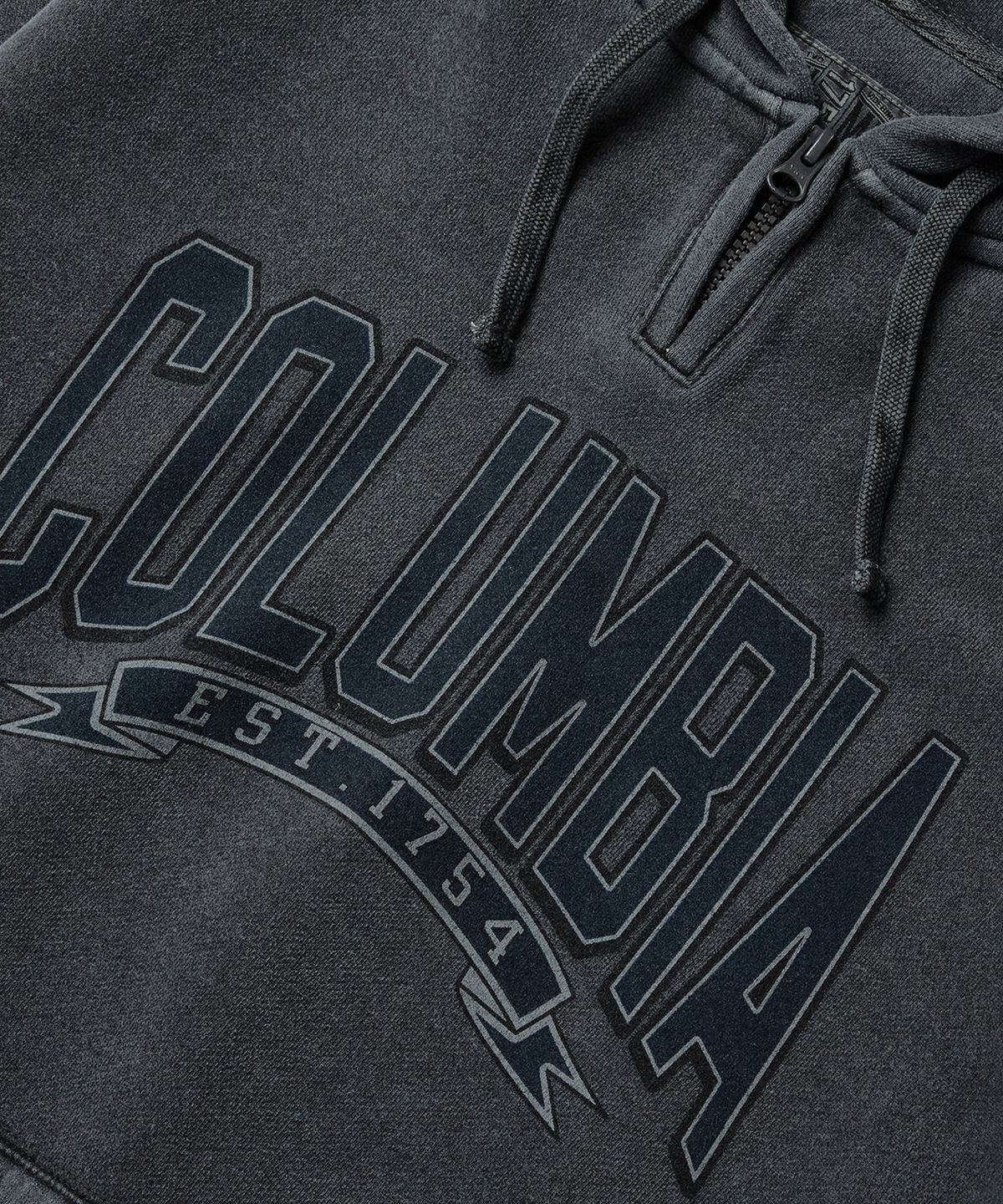 컬럼비아 유니버시티(COLUMBIA UNIVERSITY) CU 80S VINTAGE H/FLEECE H/ZIP DYEING HOODIE 차콜