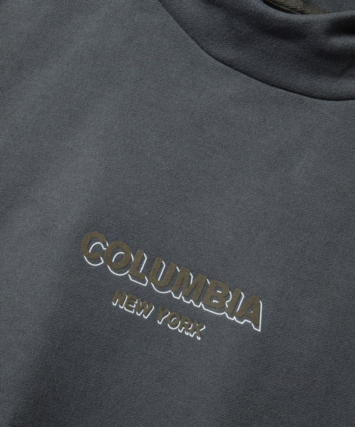 컬럼비아 유니버시티(COLUMBIA UNIVERSITY) B/S NY MOC NECK H/FLEECE HOODIE 차콜