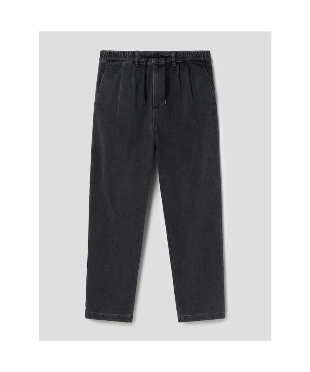 시프트지(SHIFT.G) Tapered Banding Brushed Denim Pants  Ash