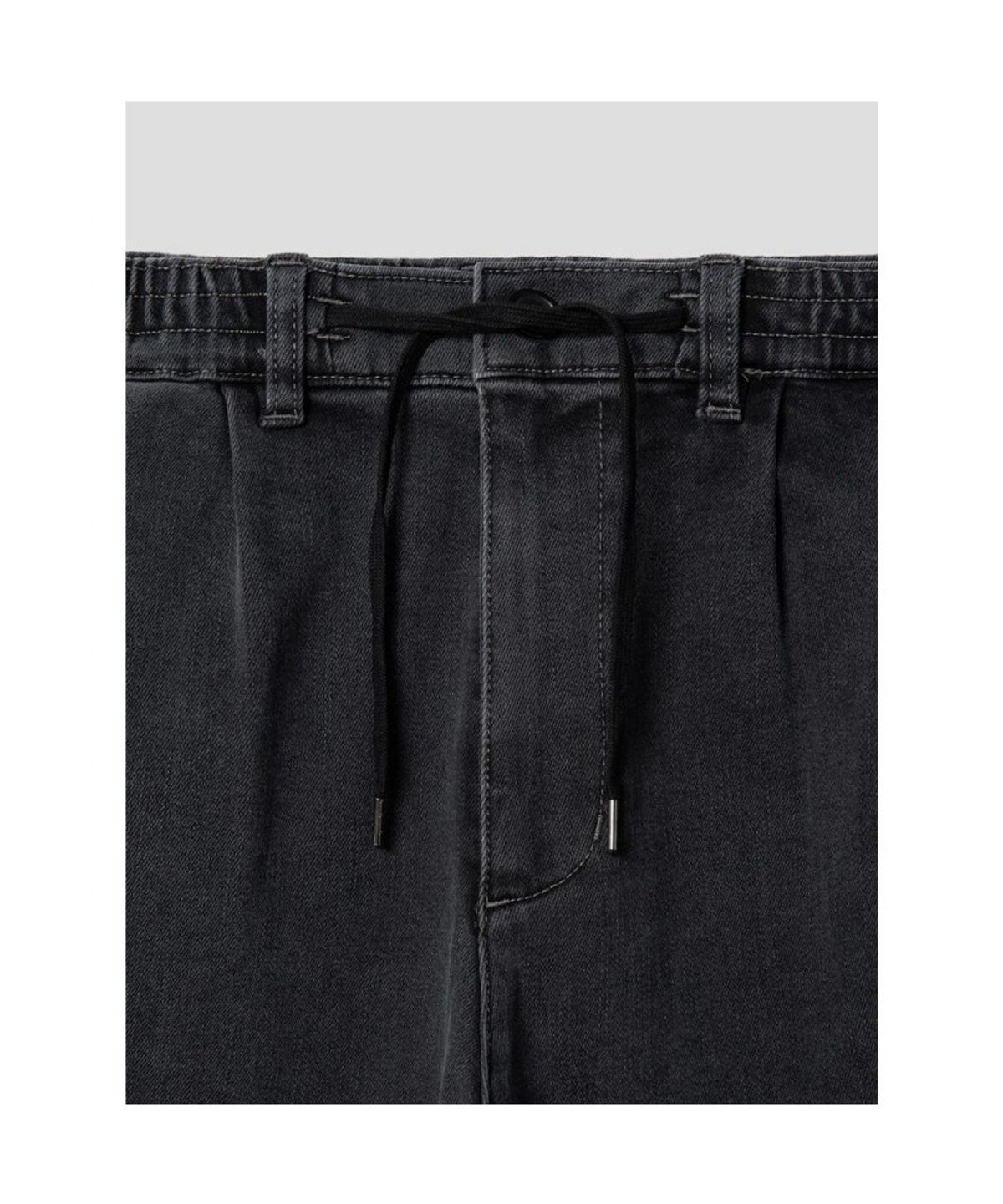 시프트지(SHIFT.G) Tapered Banding Brushed Denim Pants  Ash