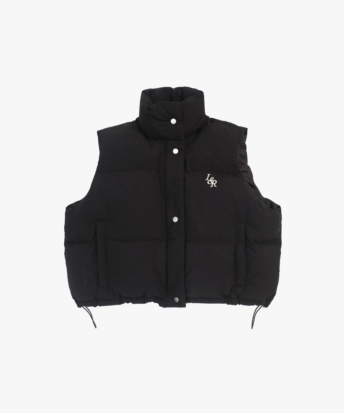 로시로우(LOSSYROW) L&R nylon padded vest Black