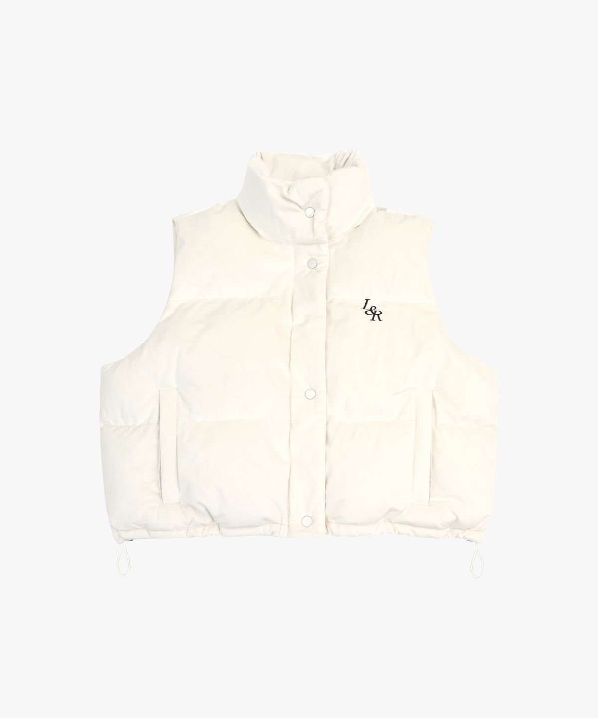 로시로우(LOSSYROW) L&R Velvet Padded Vest Cream