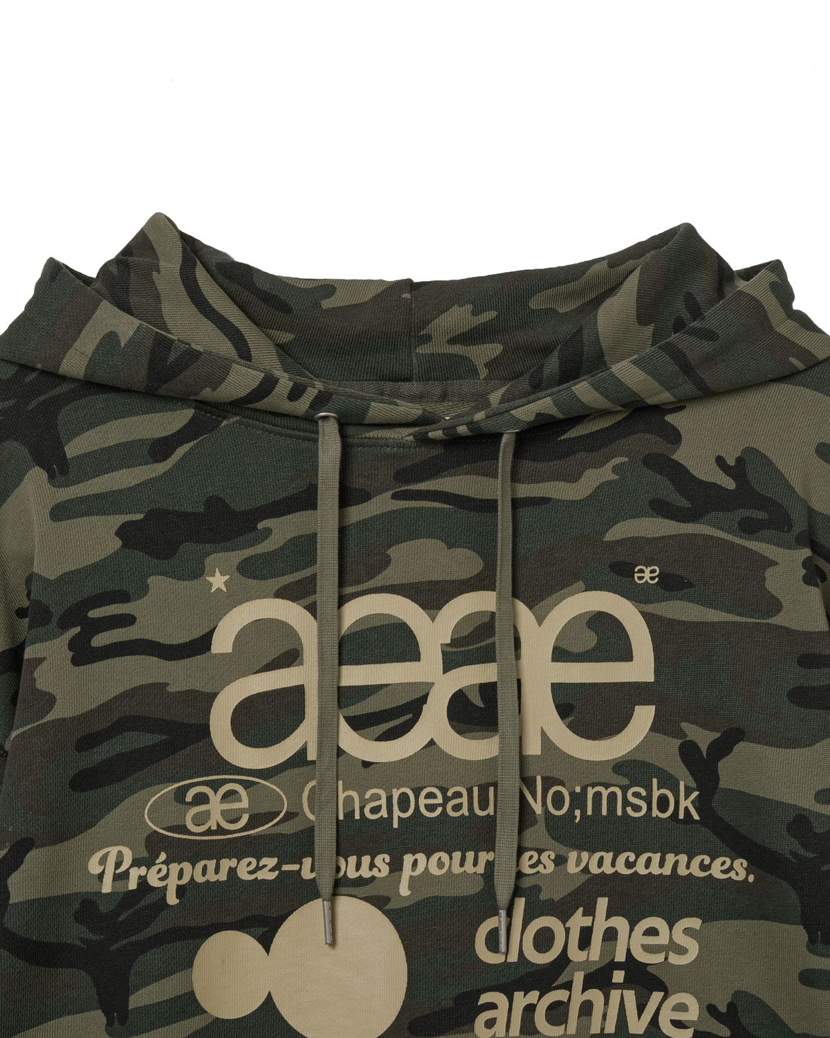 에이이에이이(AEAE) WEB LOGO LOOSED HOODIE [CAMO]
