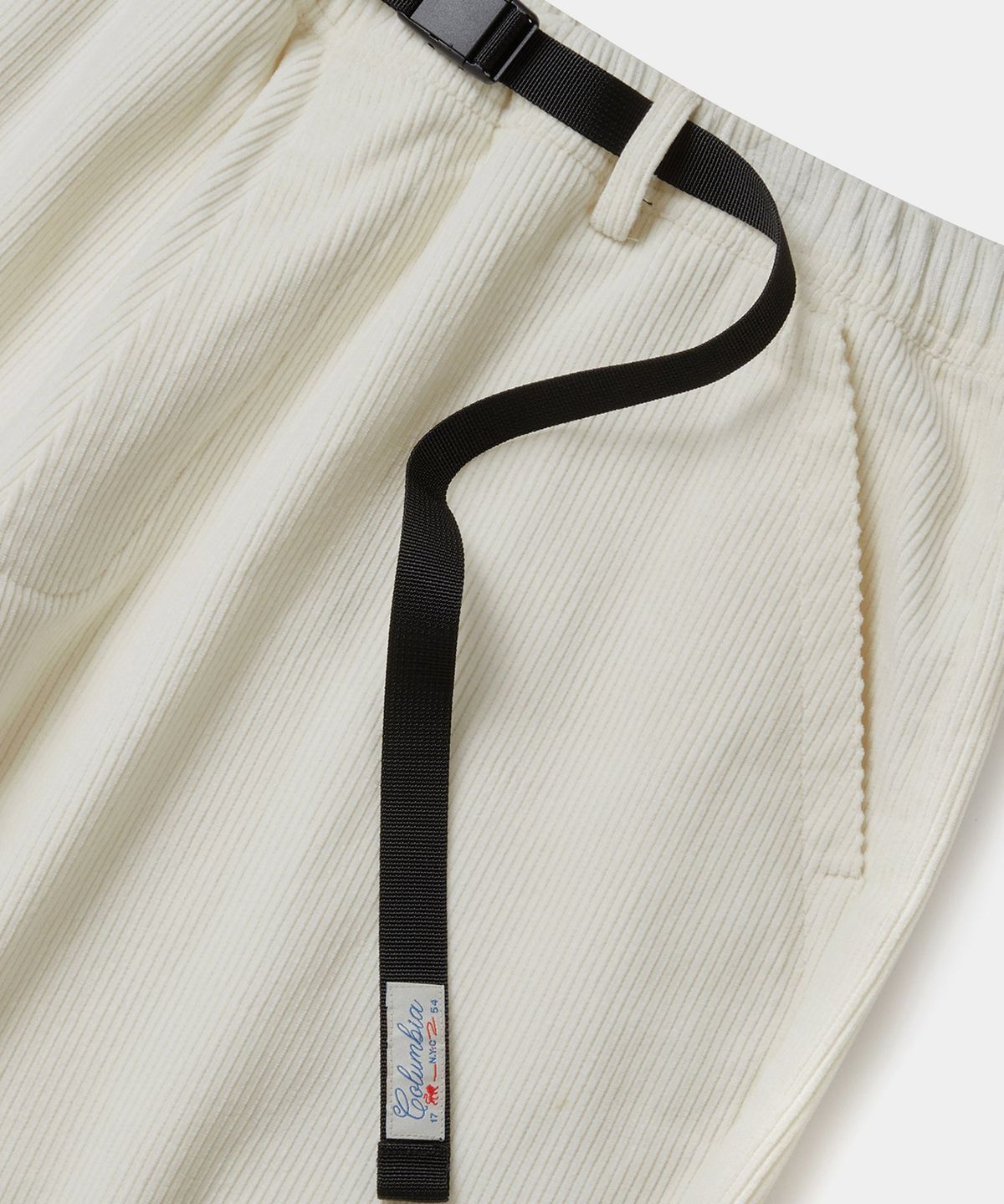 컬럼비아 유니버시티(COLUMBIA UNIVERSITY) SL-LABEL BELTED ALL-ROUND CORDUROY PANTS 크림