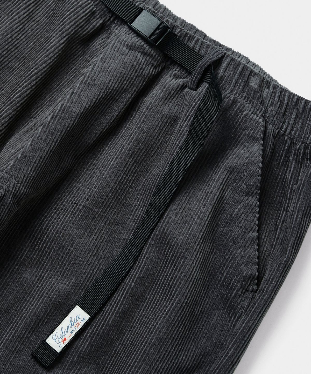 컬럼비아 유니버시티(COLUMBIA UNIVERSITY) SL-LABEL BELTED ALL-ROUND CORDUROY PANTS 차콜