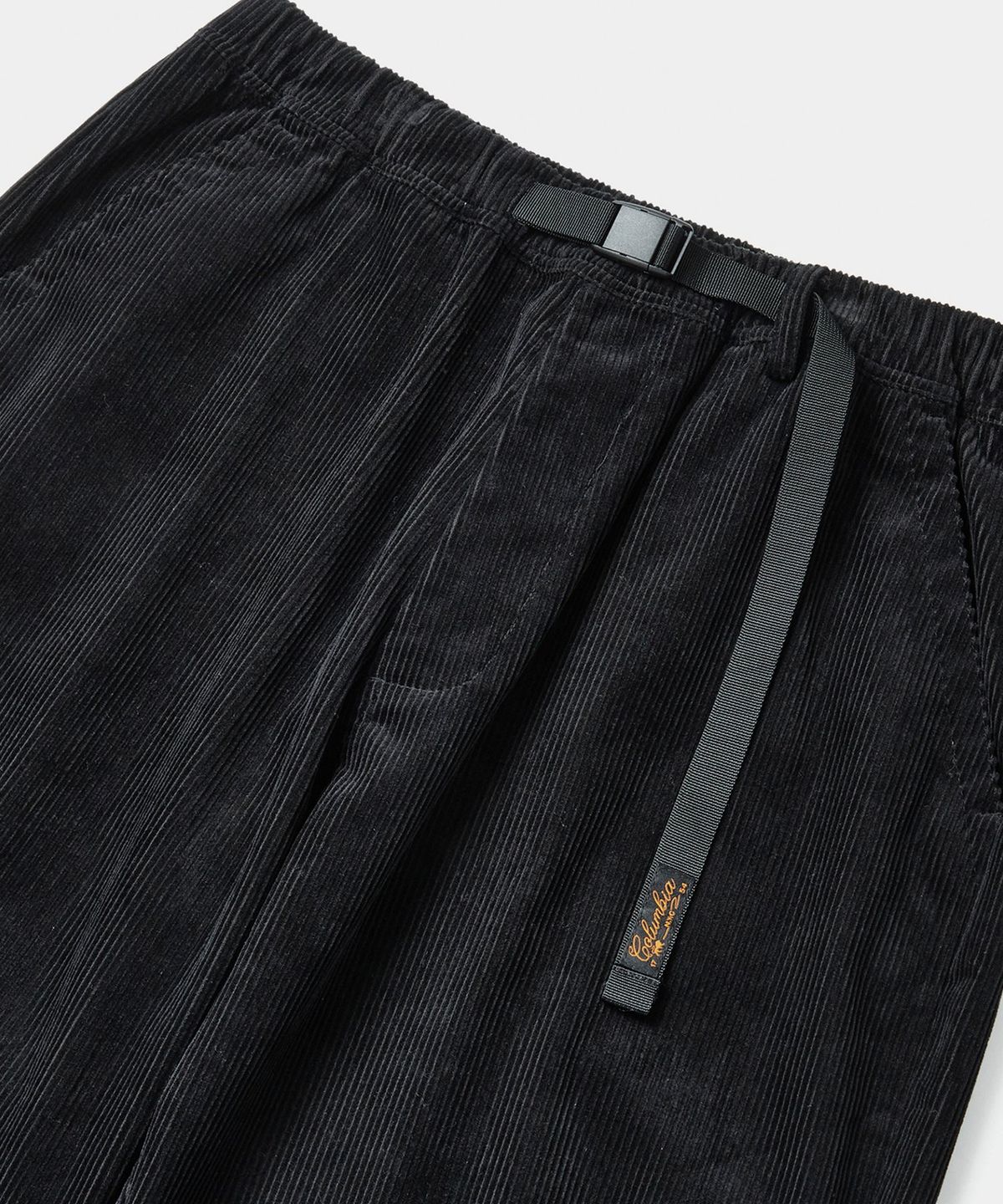 컬럼비아 유니버시티(COLUMBIA UNIVERSITY) SL-LABEL BELTED ALL-ROUND CORDUROY PANTS 블랙