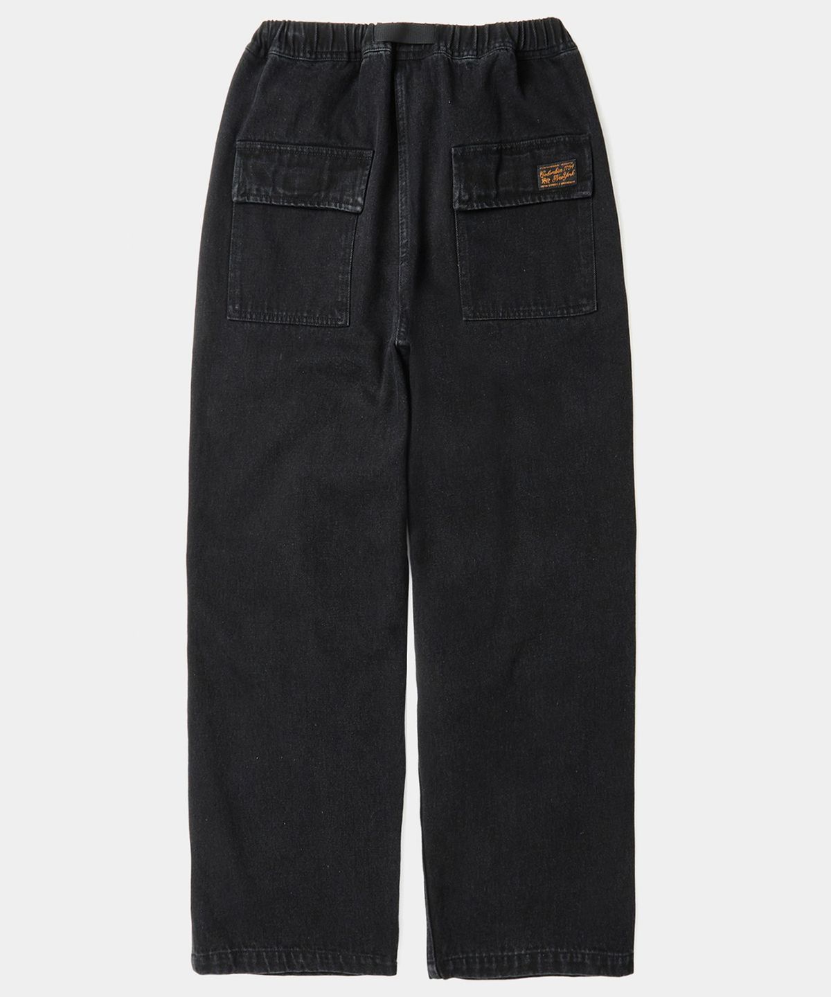 컬럼비아 유니버시티(COLUMBIA UNIVERSITY) SL-LABEL BELTED PARACHUTE DENIM PANTS 블랙데님
