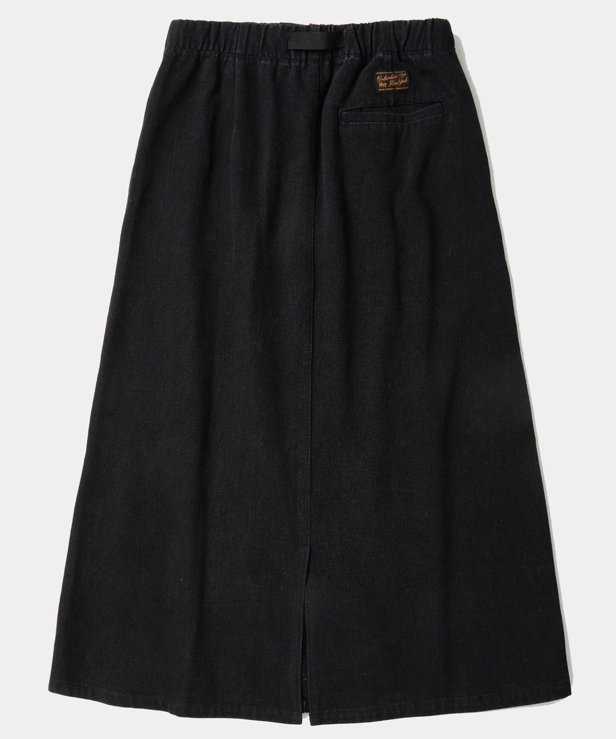 컬럼비아 유니버시티(COLUMBIA UNIVERSITY) SL-LABEL BELTED DENIM SKIRT 블랙데님