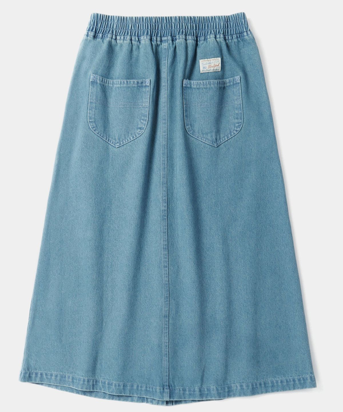 컬럼비아 유니버시티(COLUMBIA UNIVERSITY) SL-LABEL FRONT BUTTON DENIM SKIRT 라이트데님