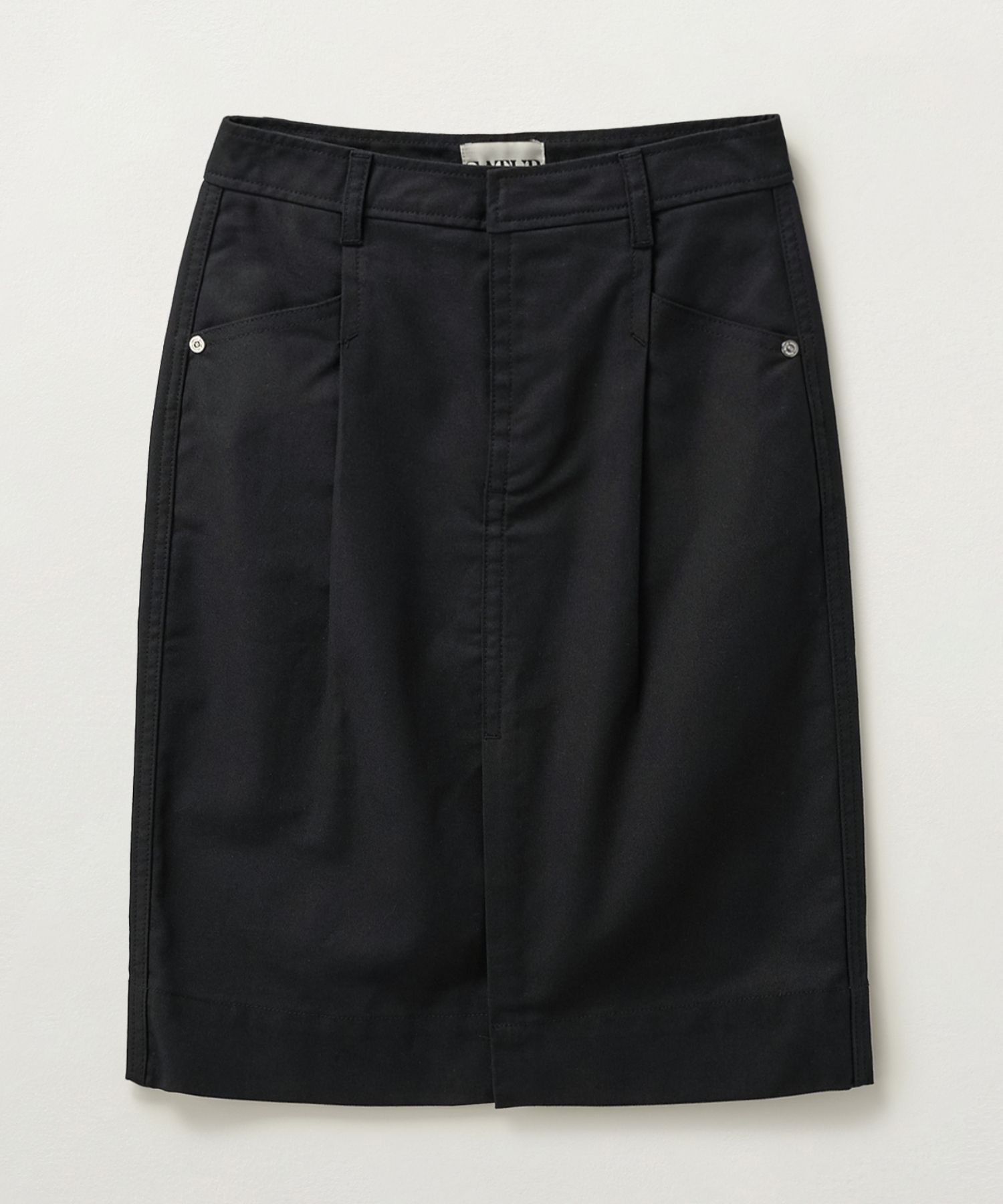 MUSINSA | SATUR (W) Cotton Pencil Slit Skirt Black