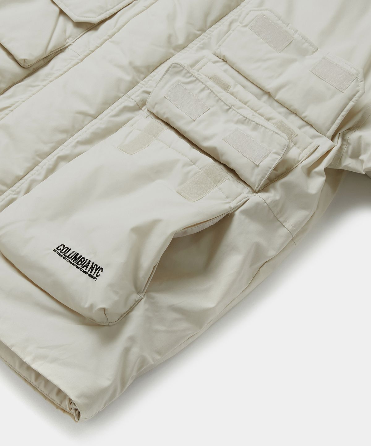 컬럼비아 유니버시티(COLUMBIA UNIVERSITY) B/S FOUR POCKET UTILITY PUFFER 브라이트화이트