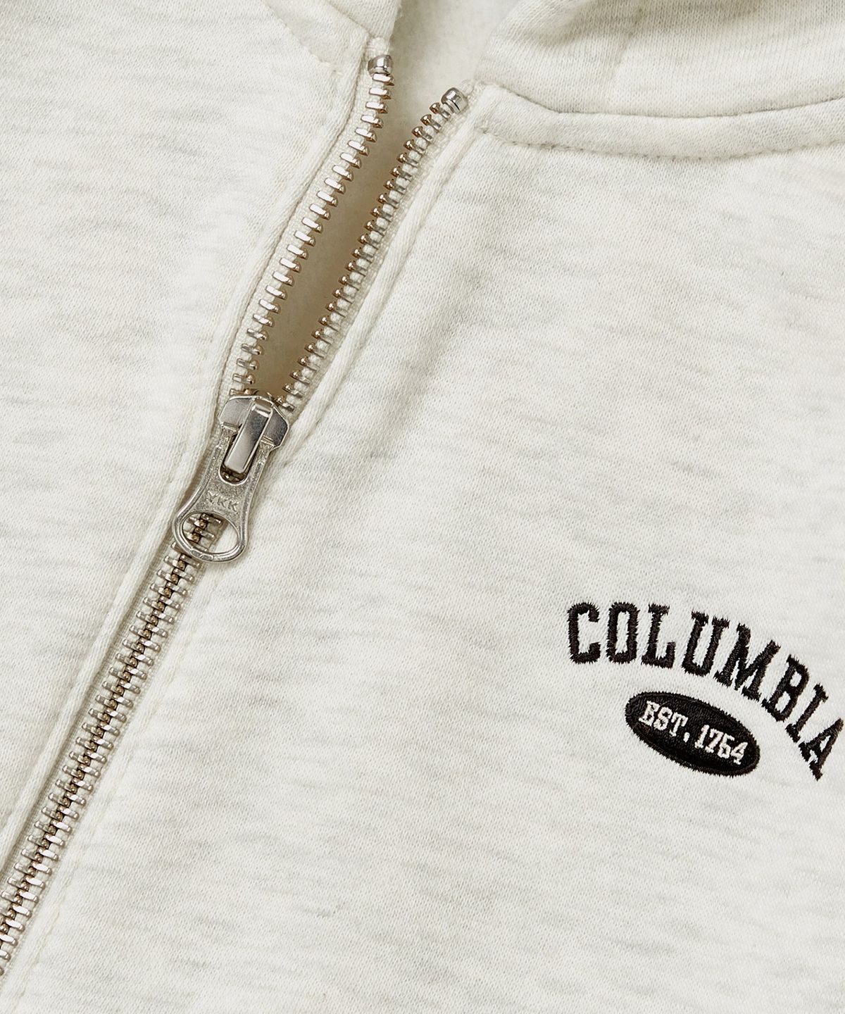 컬럼비아 유니버시티(COLUMBIA UNIVERSITY) KIDS SIG ARCH LOGO FLEECE ZIP-UP HOODIE 오트밀