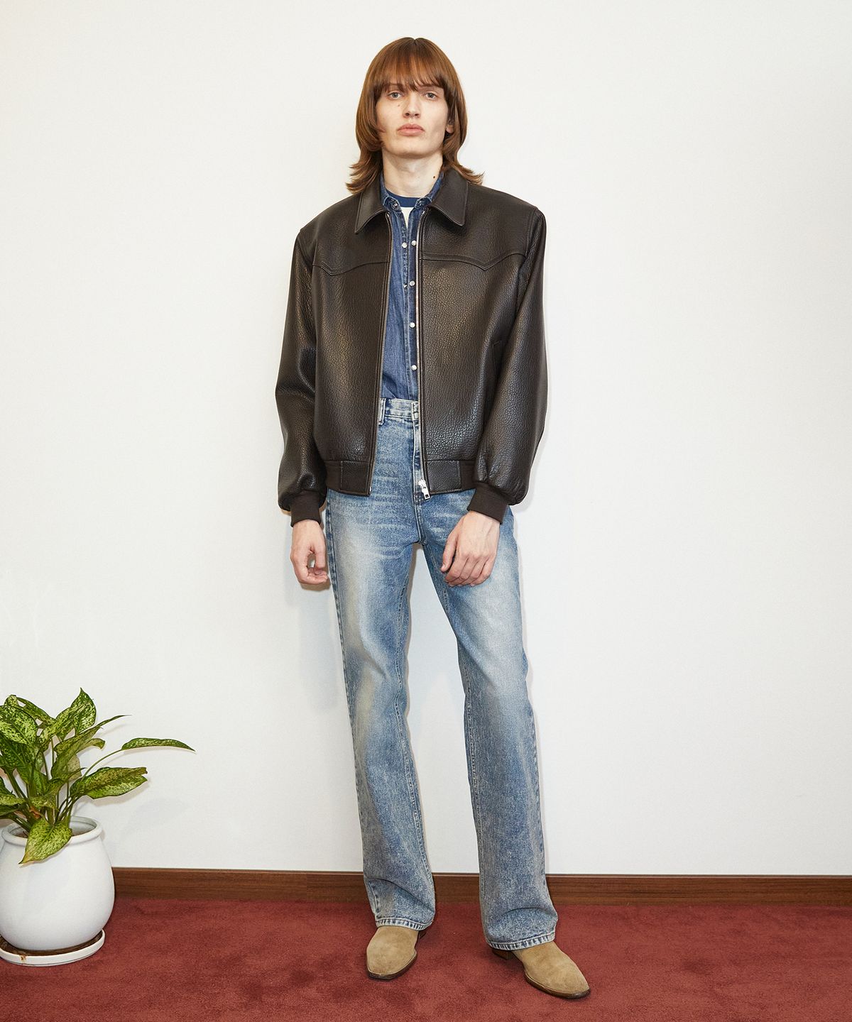롤링스튜디오(ROLLINGSTUDIOS) FLARED JEANS WASHED BLUE