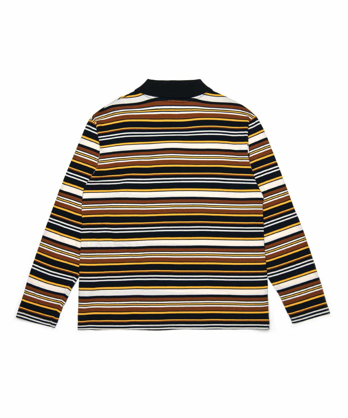 롤링스튜디오(ROLLINGSTUDIOS) STRIPE POLO SHIRT BROWN/YELLOW
