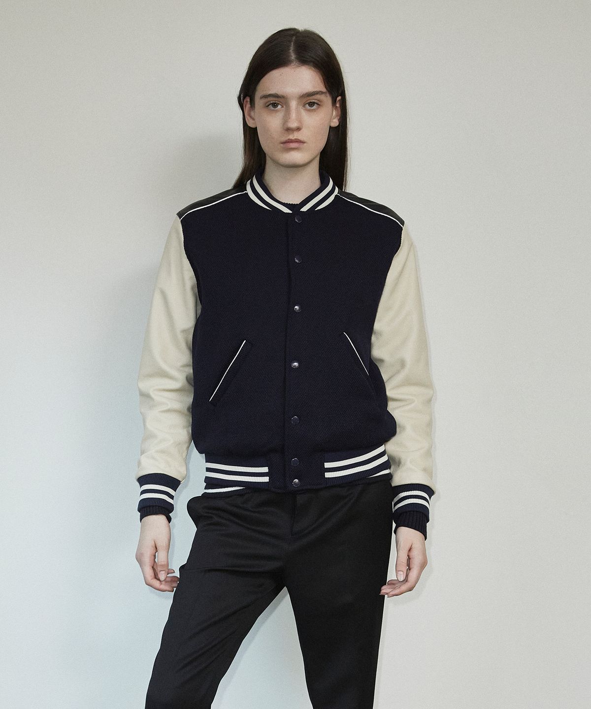 롤링스튜디오(ROLLINGSTUDIOS) TEDDY JACKET WOOL NAVY
