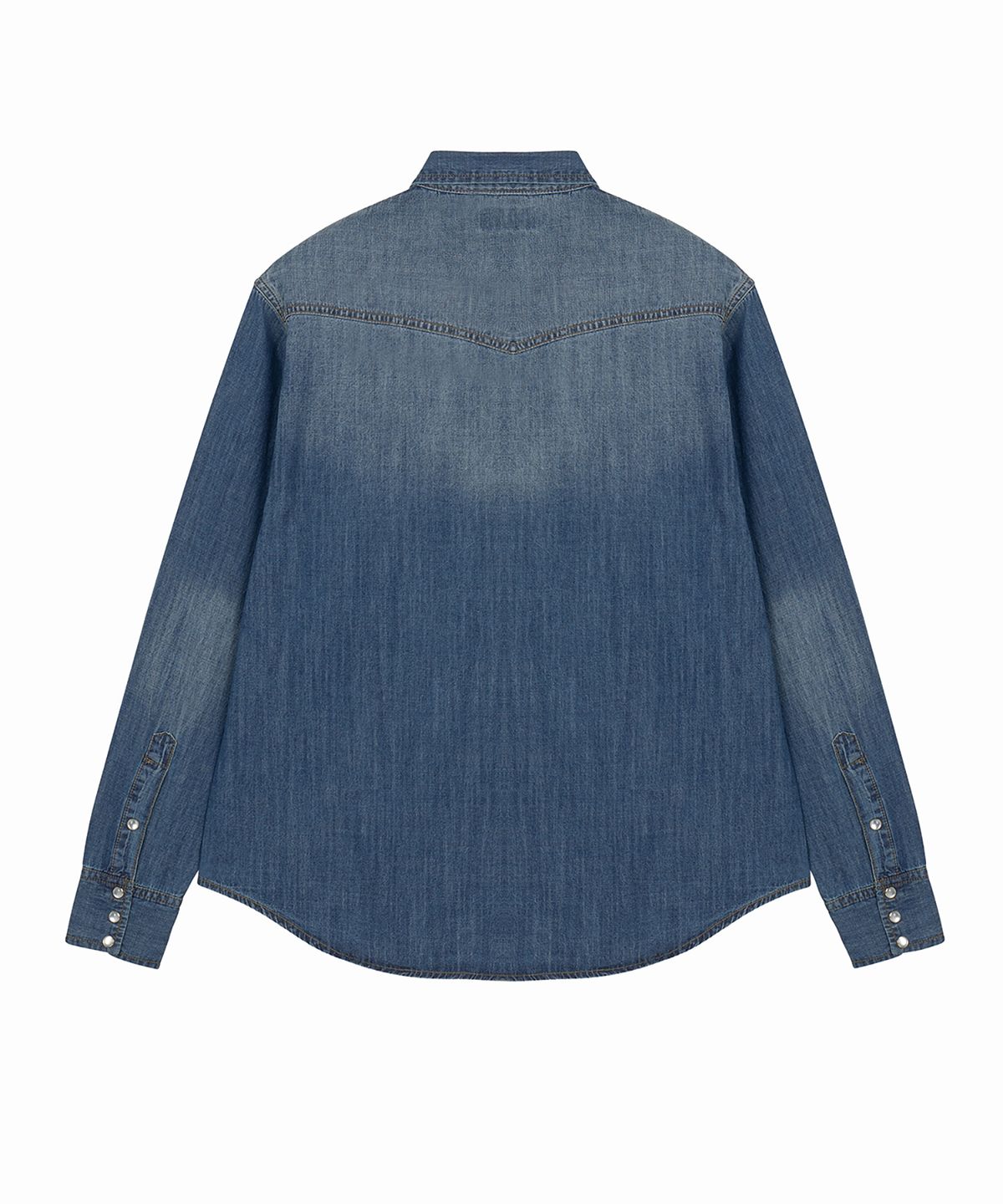 롤링스튜디오(ROLLINGSTUDIOS) WESTERN SHIRT WASHED BLUE DENIM