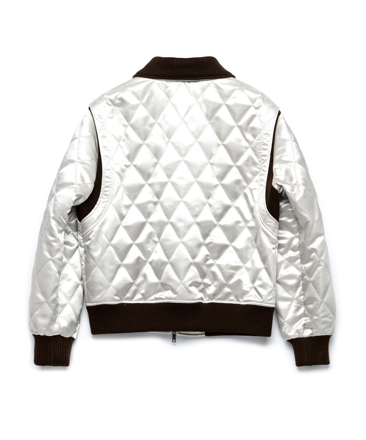 롤링스튜디오(ROLLINGSTUDIOS) QUILTED BOMBER JACKET SATIN METAL GRAY