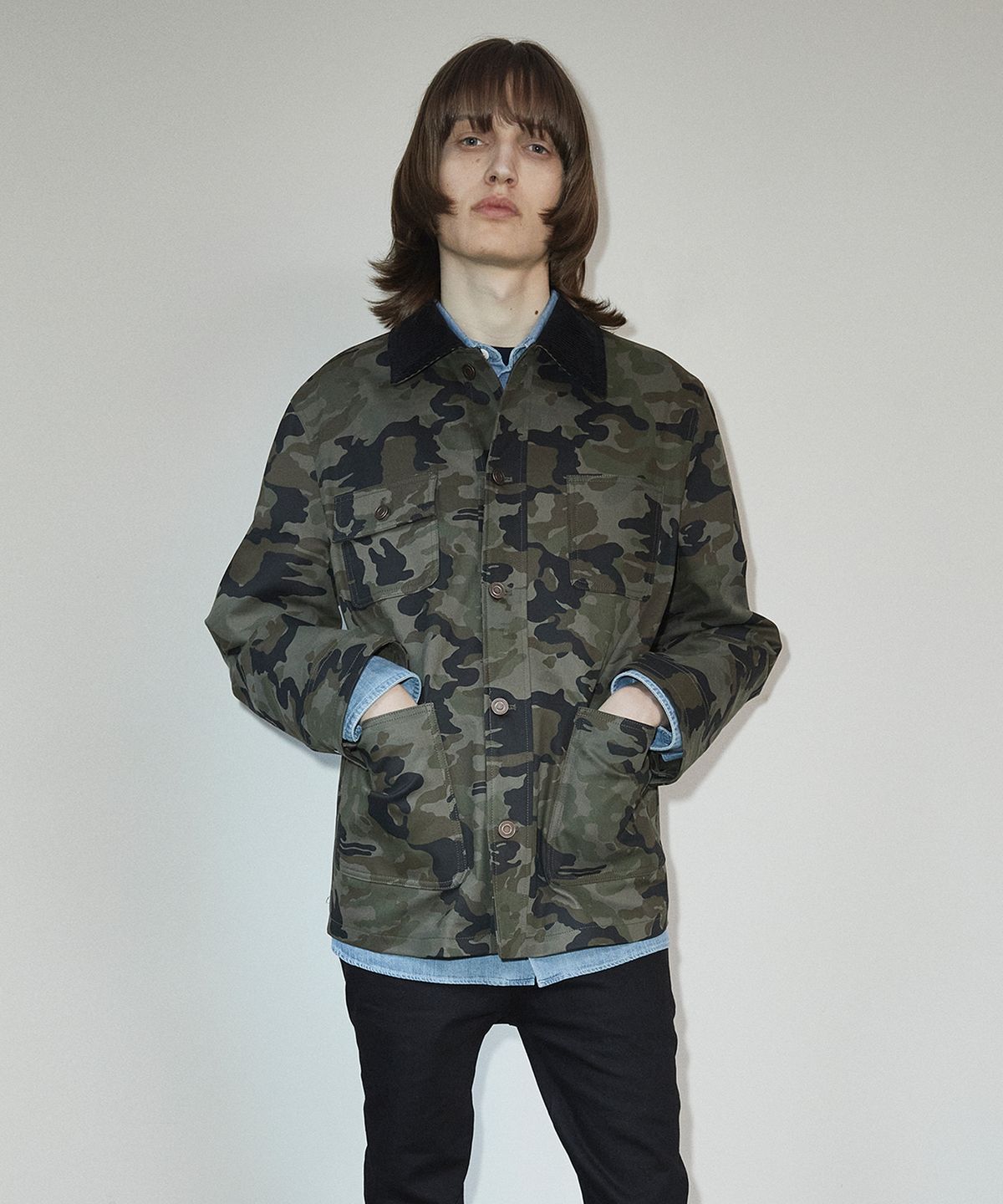 롤링스튜디오(ROLLINGSTUDIOS) WORKWEAR JACKET CAMOUFLAGE KHAKI