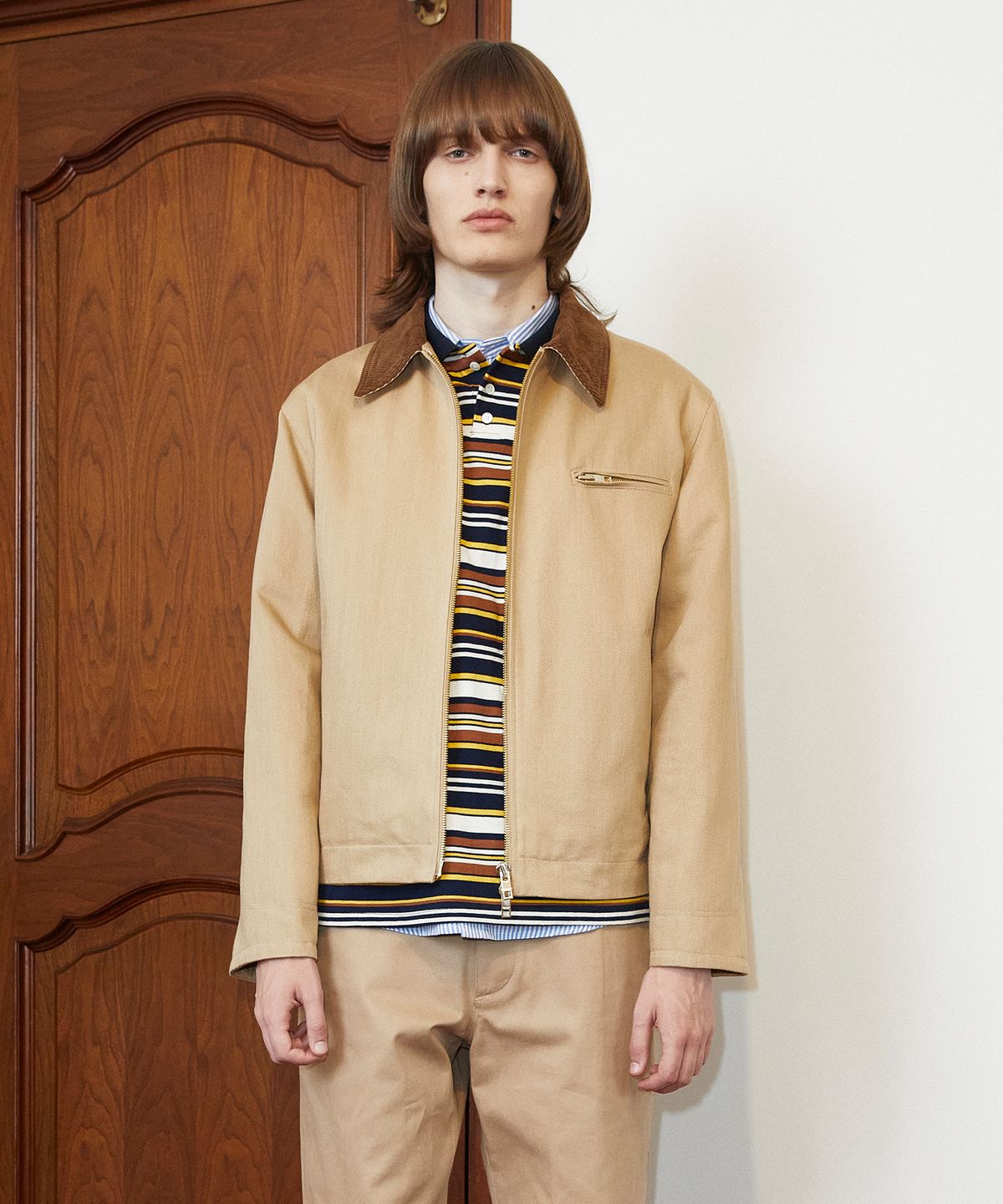 롤링스튜디오(ROLLINGSTUDIOS) WORK JACKET SLUB COTTON BEIGE